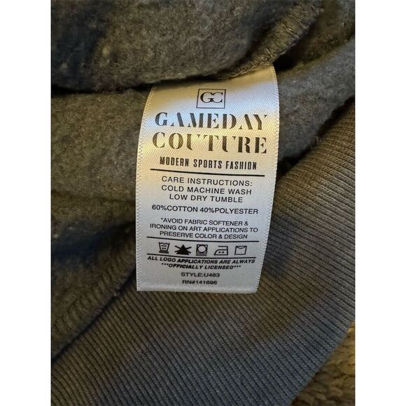 Gameday Couture Women's 2XL Chiefs Gray Oversized Crewneck Pullover - Picture 8 of 8